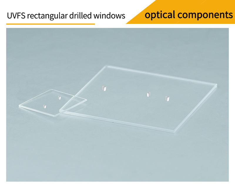 Pictures of fused silica rectangular drilled window