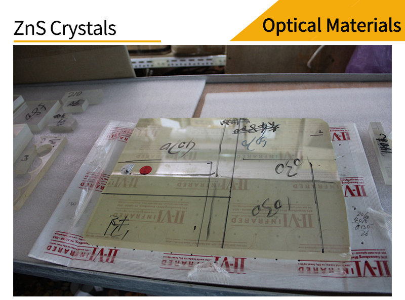 Crystal materials for zinc sulfide rectangular drilled window