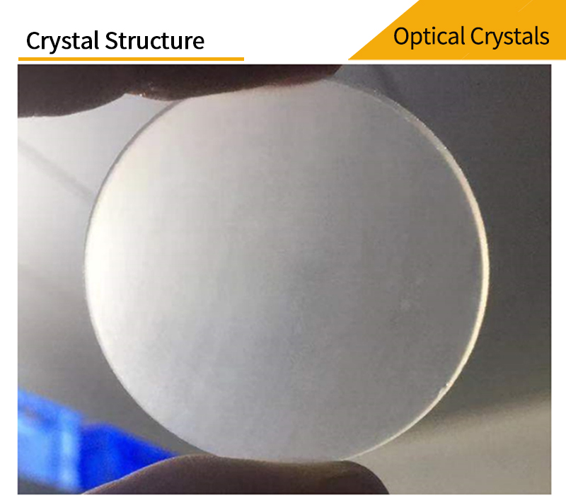 Pictures of monocrystalline of materials used in calcium fluoride plano-concave lenses
