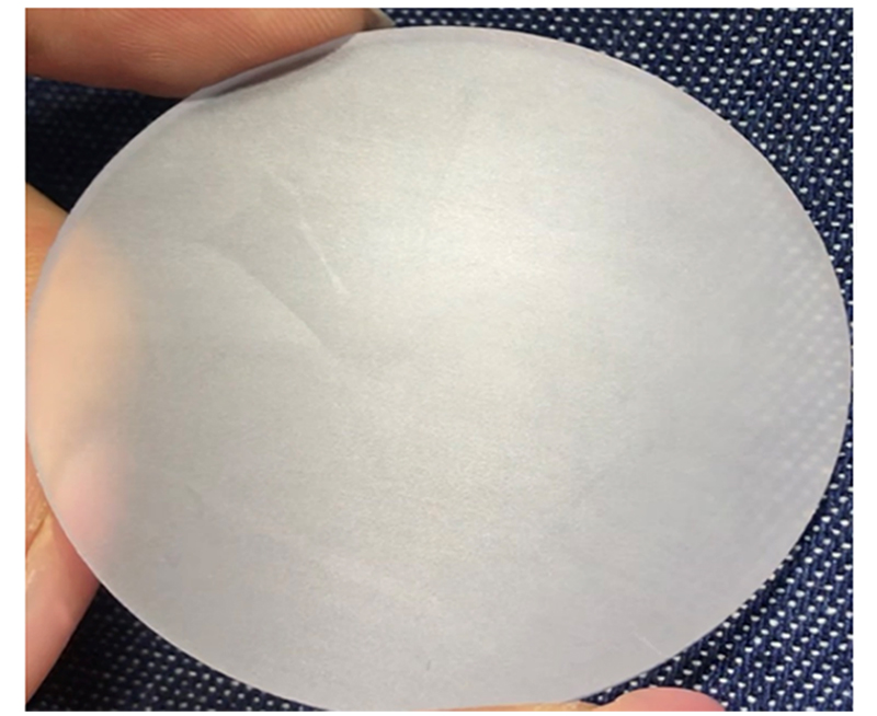 Pictures of sub-crystalof materials used in calcium lithium plano-concave lenses