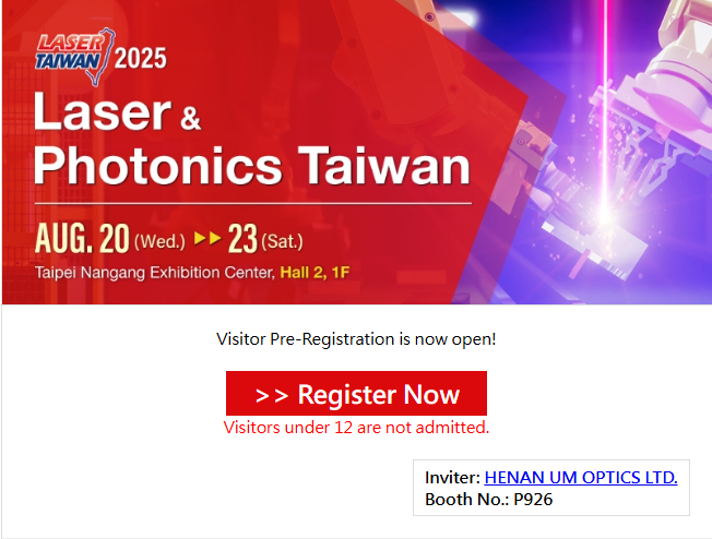 Um Optics Taiwan International Laser Exhibition Preview