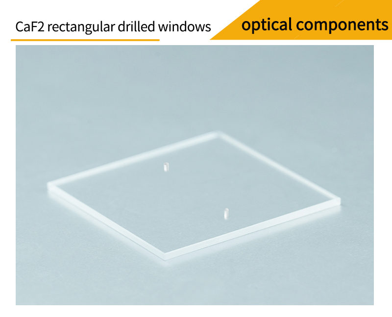 Pictures of calcium fluoride rectangular drilled window