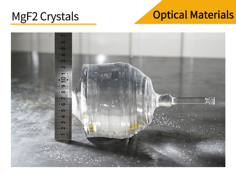 Crystal materials for magnesium fluoride plano-convex lenses