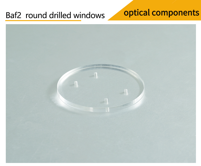 Pictures of barium fluoride round drilled window