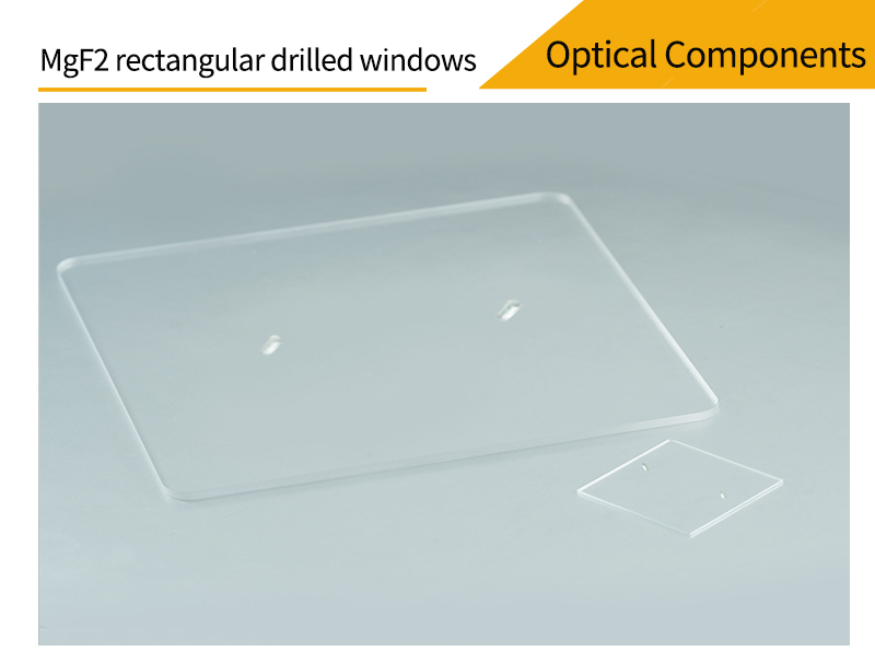 Pictures of magnesium fluoride rectangular drilled window