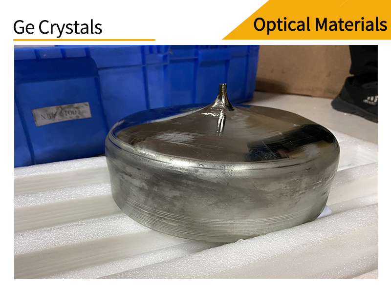 Crystal materials for germanium rectangular drilled window