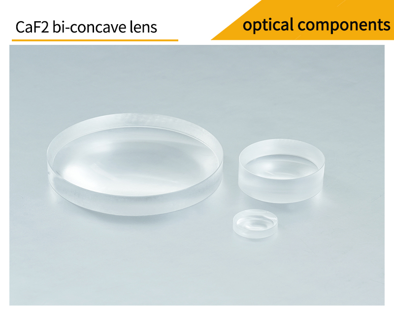 Pictures of calcium fluoride double-concave lenses