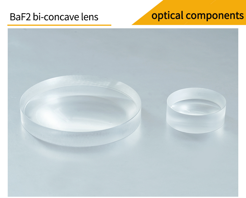 Pictures of barium fluoride double-concave lenses