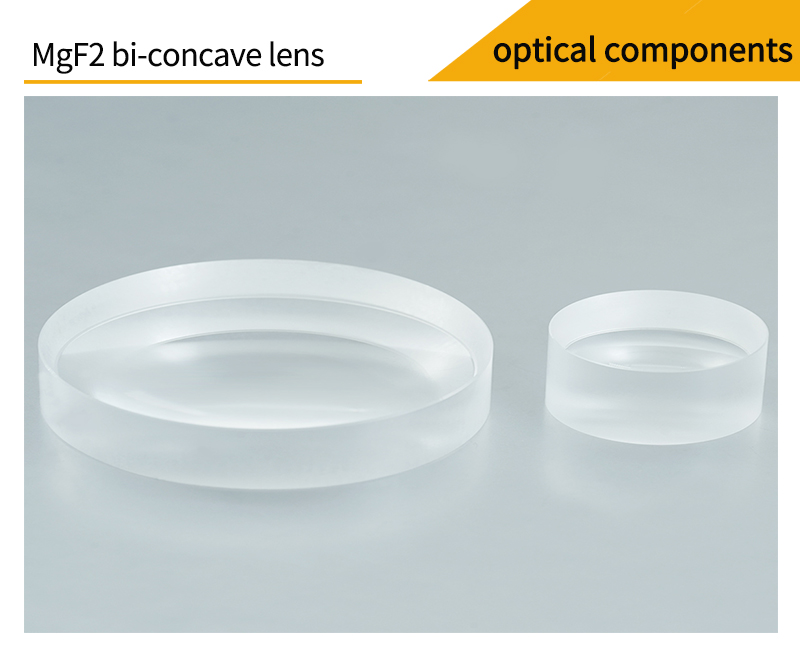 Pictures of magnesium fluoride double-concave lenses