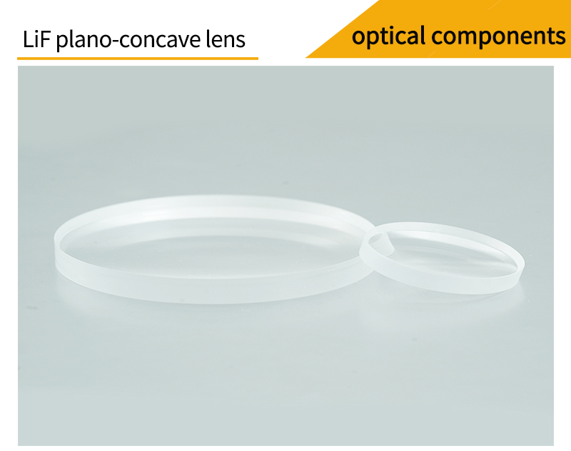 Pictures of lithium fluoride plano-concave lenses