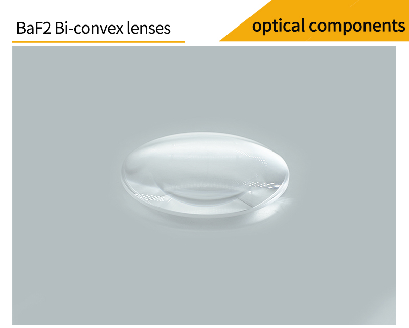 Pictures of barium fluoride double-convex lenses