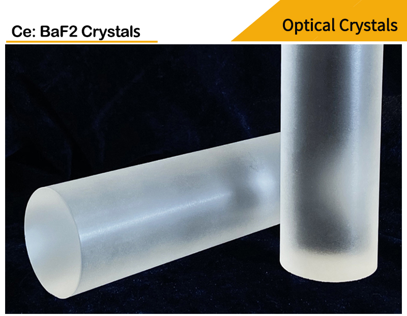 Pictures of cerium-doped barium fluoride crystal 
