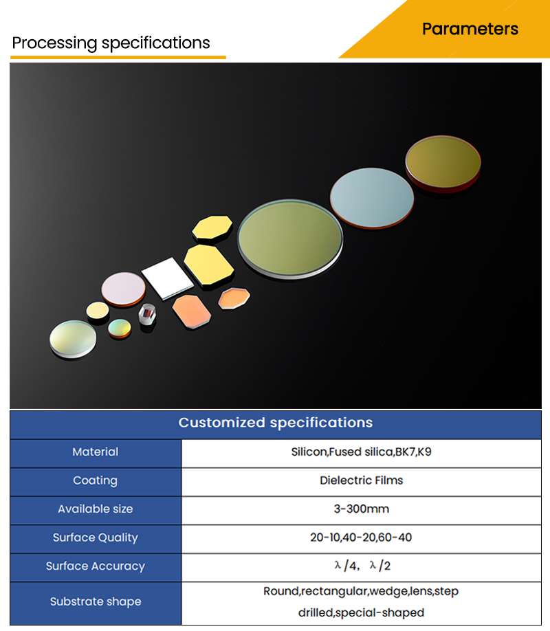 Dielectric films coating process customized specifications