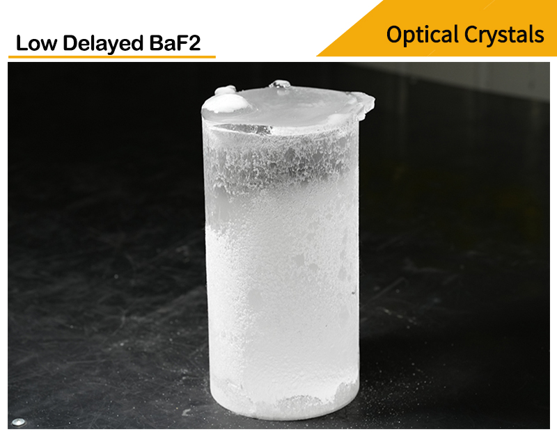 Pictures of low delayed barium fluoride crystal 