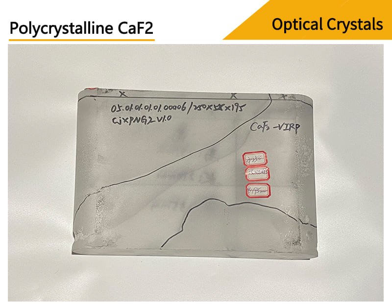 Pictures of polycrystalline calcium fluoride crystals