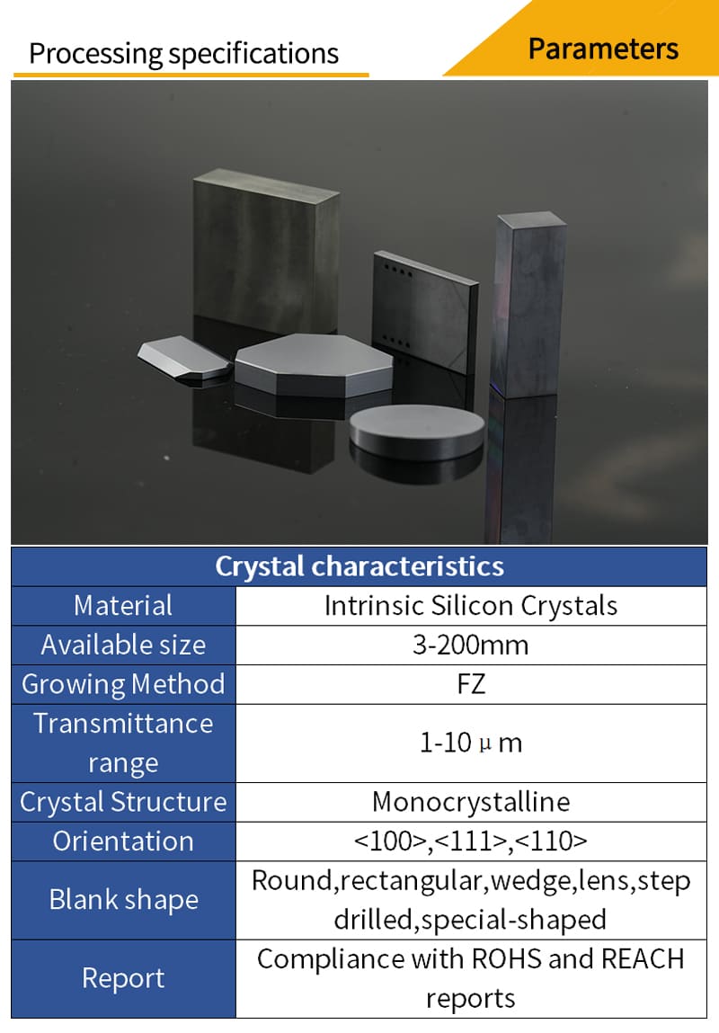 Customized parameters for intrinsic silicon